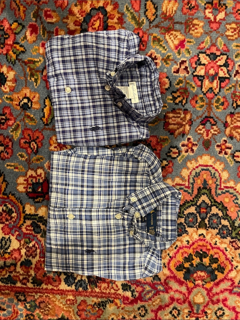 Polo by Ralph Lauren Blue Plaid Short-Sleeve Button-Down Shirt